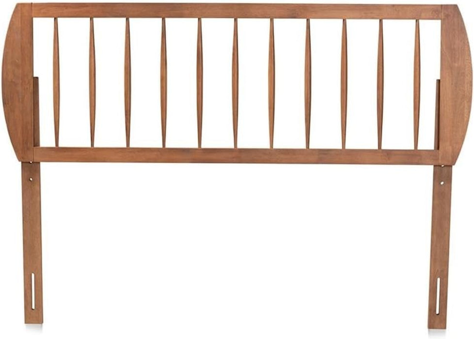 Walnut Finished Wood King Size Headboard