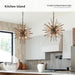 12 Lights Farmhouse Wood Sputnik Chandelier Fixture