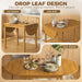 55" Solid Wood Folding Dining Table for 4-6 People, Oak