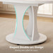 Round Dining Table 47Inch WhiteFinish LivingRoomArea