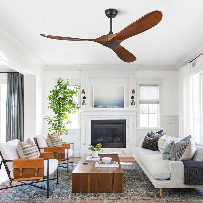 Precision Engineered Solid Wood Ceiling Fan Walnut