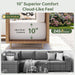 Patio Furniture Set, 6 Piece Outdoor Wicker Sofa, Yellow/Beige