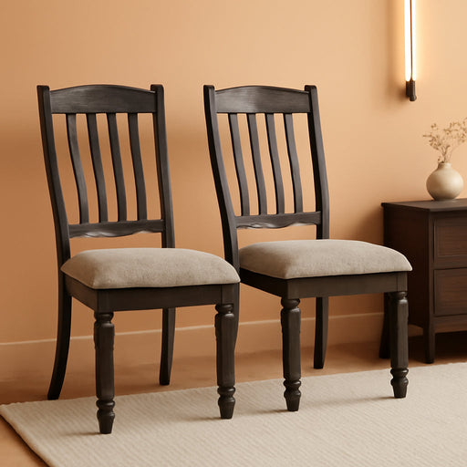 Tyler Creek 20" Dining Room Upholstered Chair, 2 Count, Antique Black