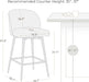 Counter Height Bar Stools Set of 3, 360° Swivel Upholstered Barstools with Backs and Metal Legs, 26" H Seat Height, Fabric in Grey (Multi-Colored)