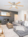 Modern Nickel Ceiling Fan Silent Brushed Steel Finish