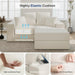 Beige Modular Sectional Sofa With Reversible Chaise