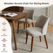 Wooden Dining Chairs Set of 4, Upholstered Mid Century Dining Chairs with Thick Seat Cushion and Curved Back for Dining/Kitchen/Living Room, Camel