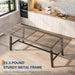 86-Inch Grey Walnut Dining Table Non-Extendable Sturdy