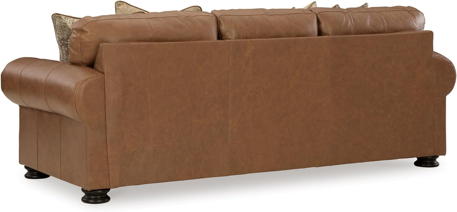 Exquisite Leather Sleeper Sofa Queen Dark Chocolate