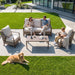 4 Piece Outdoor Patio Furniture Set, All Weather Wicker Conversation Set with 6" Thick Cushions, High Back Deep Seating Sofa & Armchairs, Outdoor Couch Set with Coffee Table for Backyard, Balcony