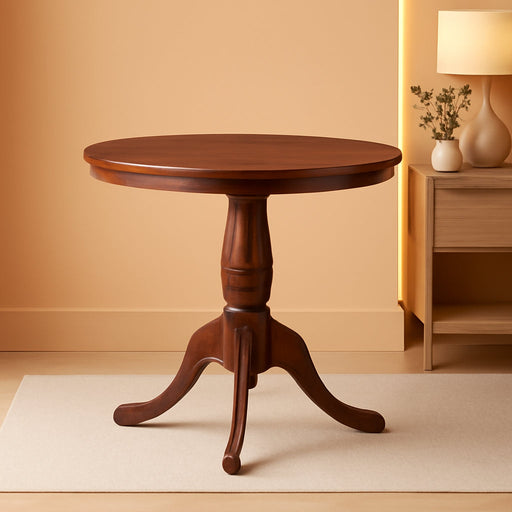 DarkWalnut Round Dining Table 32InchDiameter ProFinish