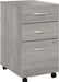Bush Business Furniture Studio C 3 Drawer Mobile File Cabinet in Platinum Gray | Assembled Office Storage Unit for Home or Commercial Spaces