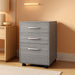 Bush Business Furniture Studio C 3 Drawer Mobile File Cabinet in Platinum Gray | Assembled Office Storage Unit for Home or Commercial Spaces