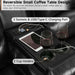 Manual Reclining Loveseat Sofa with Reversible Console, Double Recliner Couch with Cup Holders & Charging Ports, PU Leather 2-Seater Recliner Sofa for Living Room, RV, Small Spaces, Black