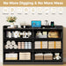 47.2" Modern Black Dresser with Power Outlet and LED Lights