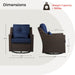 CHITA Patio Wicker Chair, 360° Rocking Swivel Outdoor Rattan Chair