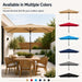 Yaheetech 6.5X10Ft Rectangular Patio Umbrella W/Easy Tilt & Crank, Tan