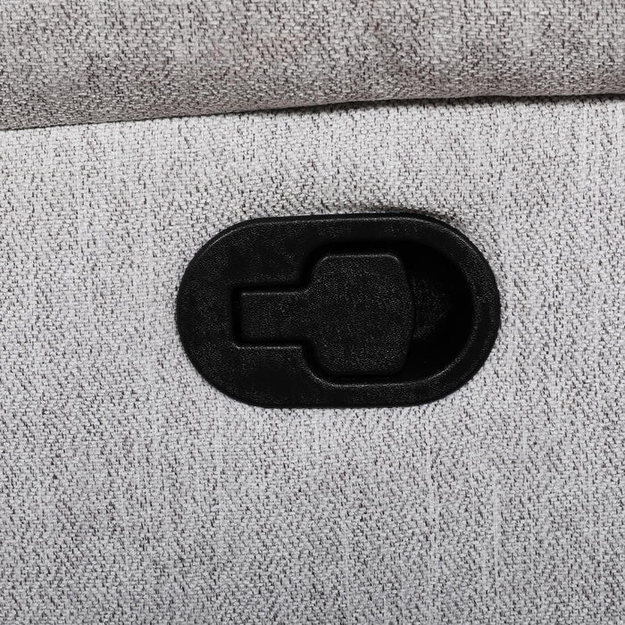 Recliner Sofa Set for Living Room Furniture Set, Reclining Sofa and Loveseat Set for Reclinier Sofa with Drop down Table/Double Recliner Loveseat with Storage Console/Grey Linen