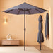 Patiokingdom Auto-Tilt 9FT Patio Umbrella Outdoor with 8 Sturdy Fiberglass Ribs,Market Table Umbrella for Pool,Backyard,Deck and Garden