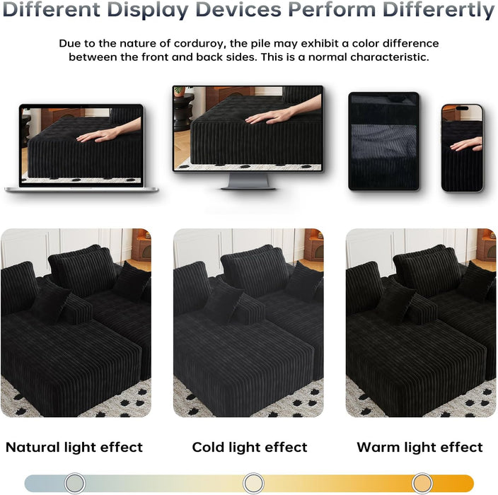 108 Inch Ultra Modular Sectional Sofa CloudMemoryFoam
