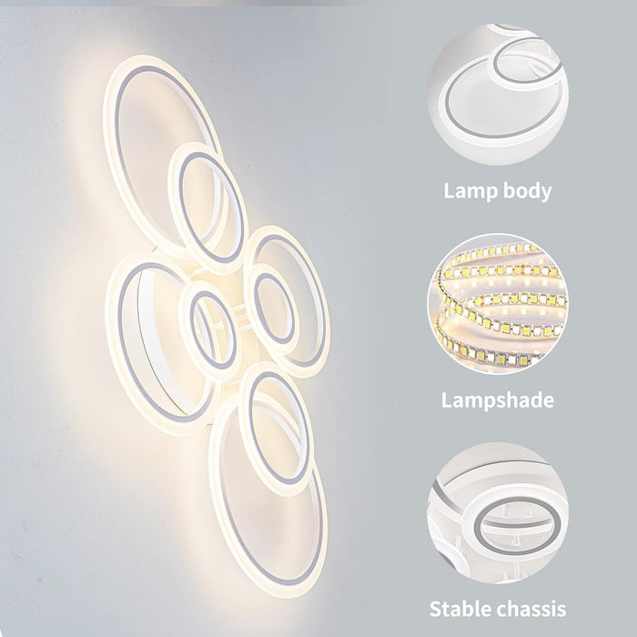 Dimmable LED Ring Ceiling Light Fixture UltraWhite