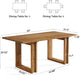 63-Inch Solid Wood Dining Table for 6, Farmhouse Kitchen Table with Heavy Duty Legs, Rectangular Wood Desk for Dining Room, Living Room, Rustic Brown
