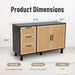 2-Door Accent Cabinet with 3 Drawers