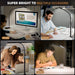 Led Desk Lamp Black AdjustableGooseneck DualHeadClipLamp
