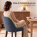 Dining Chairs Set of 4, Upholstered Wooden Kitchen Chairs, Blue