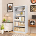 Bookcase, 5 Shelf Bookcases for Books, Garage Kit, Cds, Toys, Bookshelves and Bookcases for Home Office Library Living Room, Metal Book Case with Adjustable Shelves