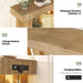 47" Entryway Table with Socket and Sensor Light, Narrow Console Table with Storage behind Couch, Farmhouse Entry Way Tables with Open Storage for Entrance/Hallway/Living Room, Natural Oak