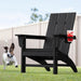 Modern Adirondack Chair with Cup Holder, HDPE Plastic Patio Chairs