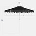 7.5Ft Patio Market Umbrella with Wavy Trim, Uv-Fade-Resistant 210G Canopy, Crank & Tilt, Wind Vent, Heavy-Duty Frame - Black