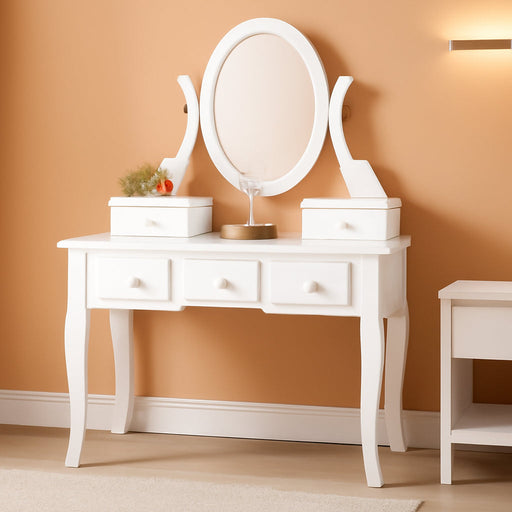 Ashley Wood Make-Up Vanity Table and Stool Set