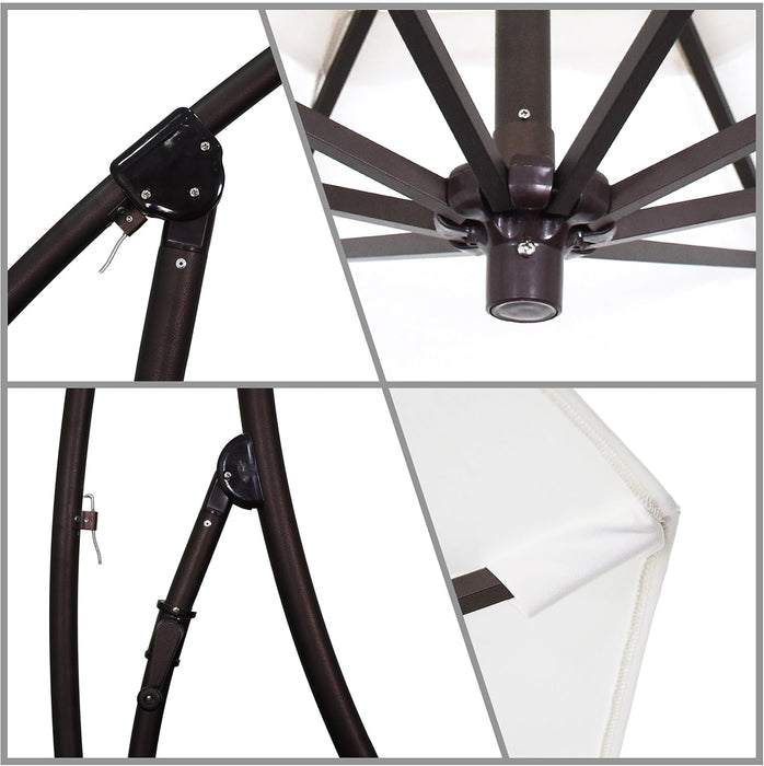 9-Foot Offset Cantilever Patio Umbrella Infinite Tilt