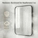 2-Pack 22X30 Inch Matte Black Rounded Rectangle Vanity Mirrors