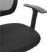 Mesh Mid-Back Adjustable-Height 360-Degree Swivel Office Desk Chair with Armrests, Lumbar Support and Easy to Assemble, Black