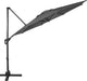 10Ft Cantilever Patio Umbrella, 360° Rotation & Integrated Tilting System Offset Umbrella with 8 Sturdy Ribs, Fade-Resistant & Waterproof for Garden Backyard Poolside Deck