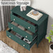 3 Drawer Dresser for Bedroom, 32" Wide Chest of Drawers, Green