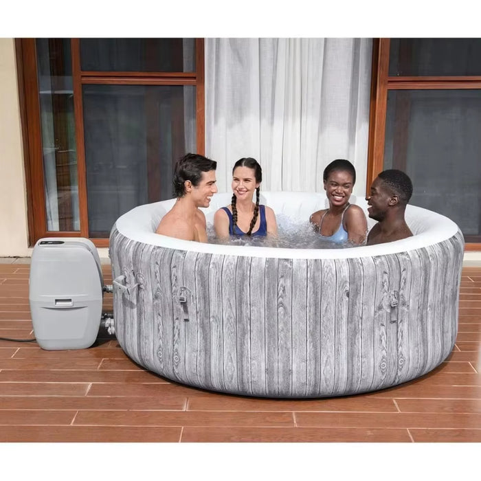 Outdoor Hot Tub with 120 Airjets and Energysense Cover, Portable Outdoor Spa, Large round 2 to 4 Person Inflatable Hot Tub