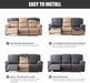 Recliner Sofa Covers Sectional Couch Cover for Reclining Couch 3 Seat, 5-Pieces 3 Cushion Sofa Stretch Recliner Sofa Slipcover, Soft Jacquard Furniture Dog Couch Cover Protector