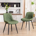 Dining Chairs Set of 2 Mid Century Modern Kitchen Chair Comfortable Upholstered Faux Leather Dinner Chairs for Kitchen Dining Room, Olive