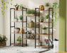 Triple 4 Tier Bookshelf, Large Bookcase with 11 Open Display Shelves, Modern Industrial Book Shelves Book Case for Bedroom, Wide Standing Shelving Unit for Living Room Home Office, Vintage