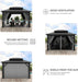 12x14 Ft Gazebo UVResistantCoating Galvanized Steel Outdoor