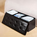 Folding Storage Ottoman Bench, Brown Faux Leather Long Storage Chest Footstool Seat, Bench for Bedroom and Hallway, 43.3"X15.7"X15.7"