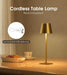 3 Pack Cordless Table Lamp, Battery Operated Lamp - Portable Waterproof Rechargeable Table Lamp W/ 3 Color Temps & Stepless Dimming for Dinner, Desk, Cafe, Outdoor (Brushed Gold)