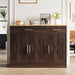 43" Farmhouse Sideboard Buffet Cabinet, Rustic Brown