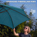 7.5Ft Patio Umbrella, Outdoor Table Market Umbrella with Smooth Crank Lift, 6 Windproof Fiberglass Ribs, UPF50+ UV Protection for Deck, Pool, Garden and Backyard