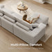 120 Inches Greige UltraPremium Oversized Sectional Sofa