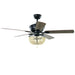 52 Inch Retro Ceiling Fan Light with Reversible Blades Remote Control